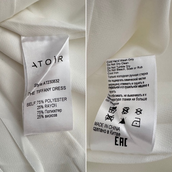 NWT | Atoir | White Backless Dress with Gold Buttons - Picture 10 of 12